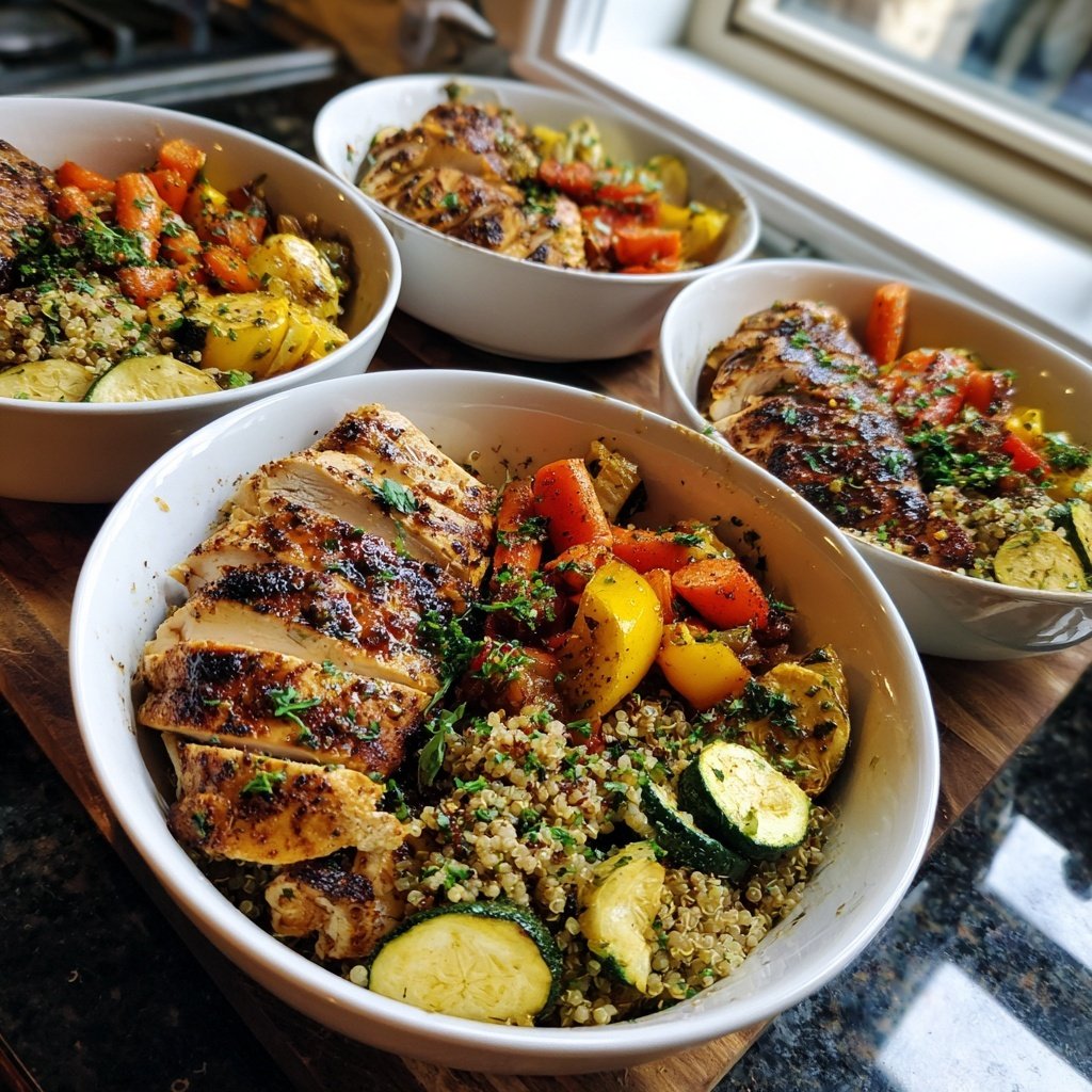 High Protein Chicken Meal Prep Bowls