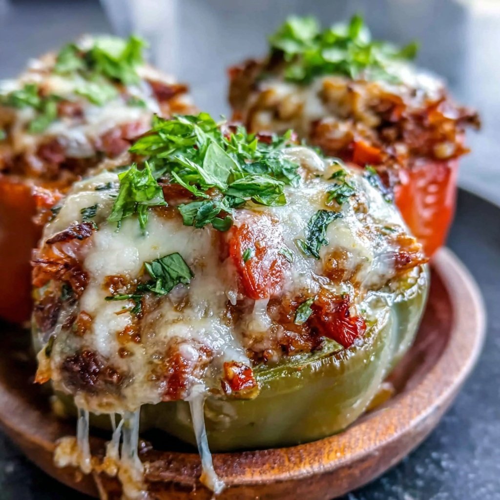 Ground Chicken Stuffed Bell Peppers