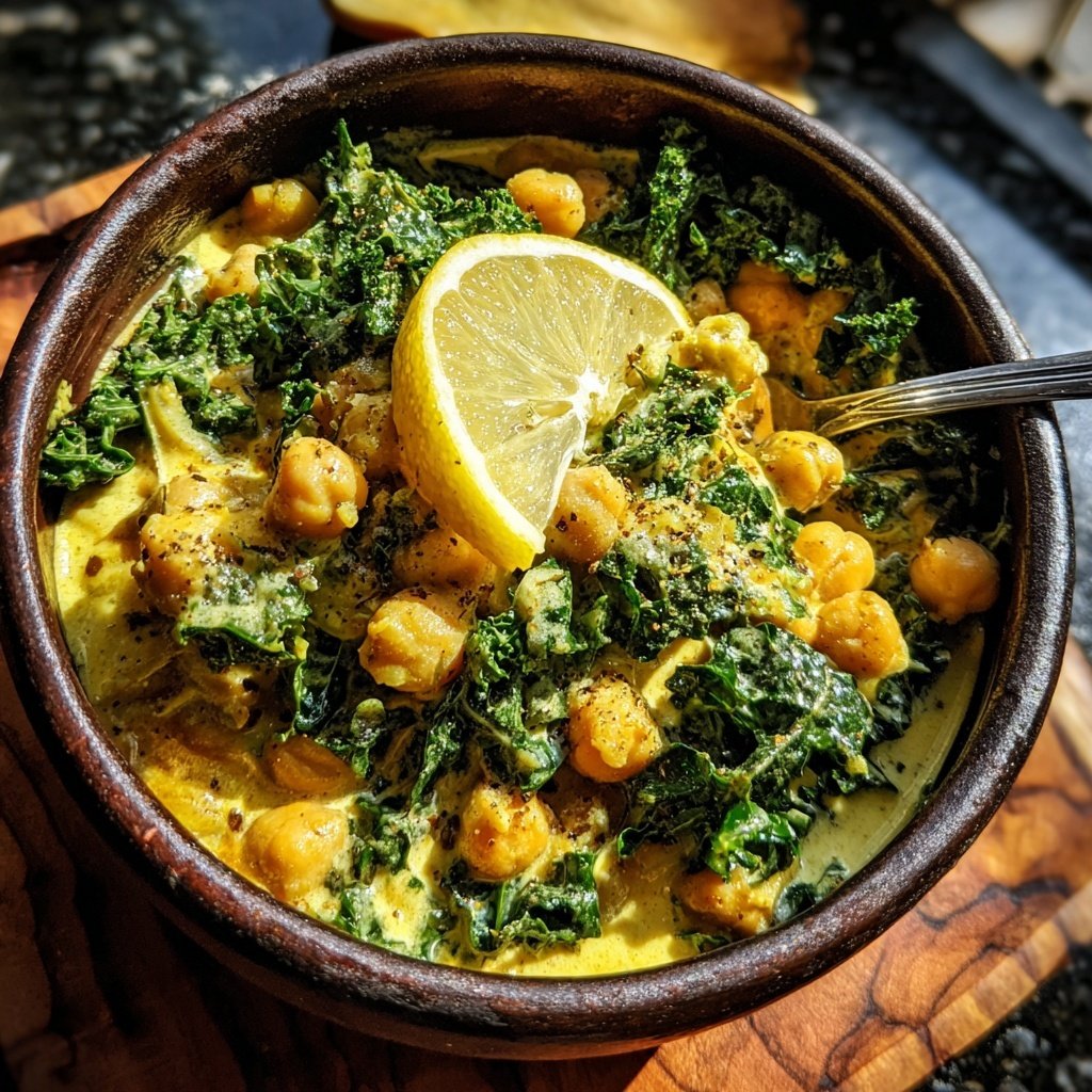 Healthy Crockpot Lemon Chickpea Stew