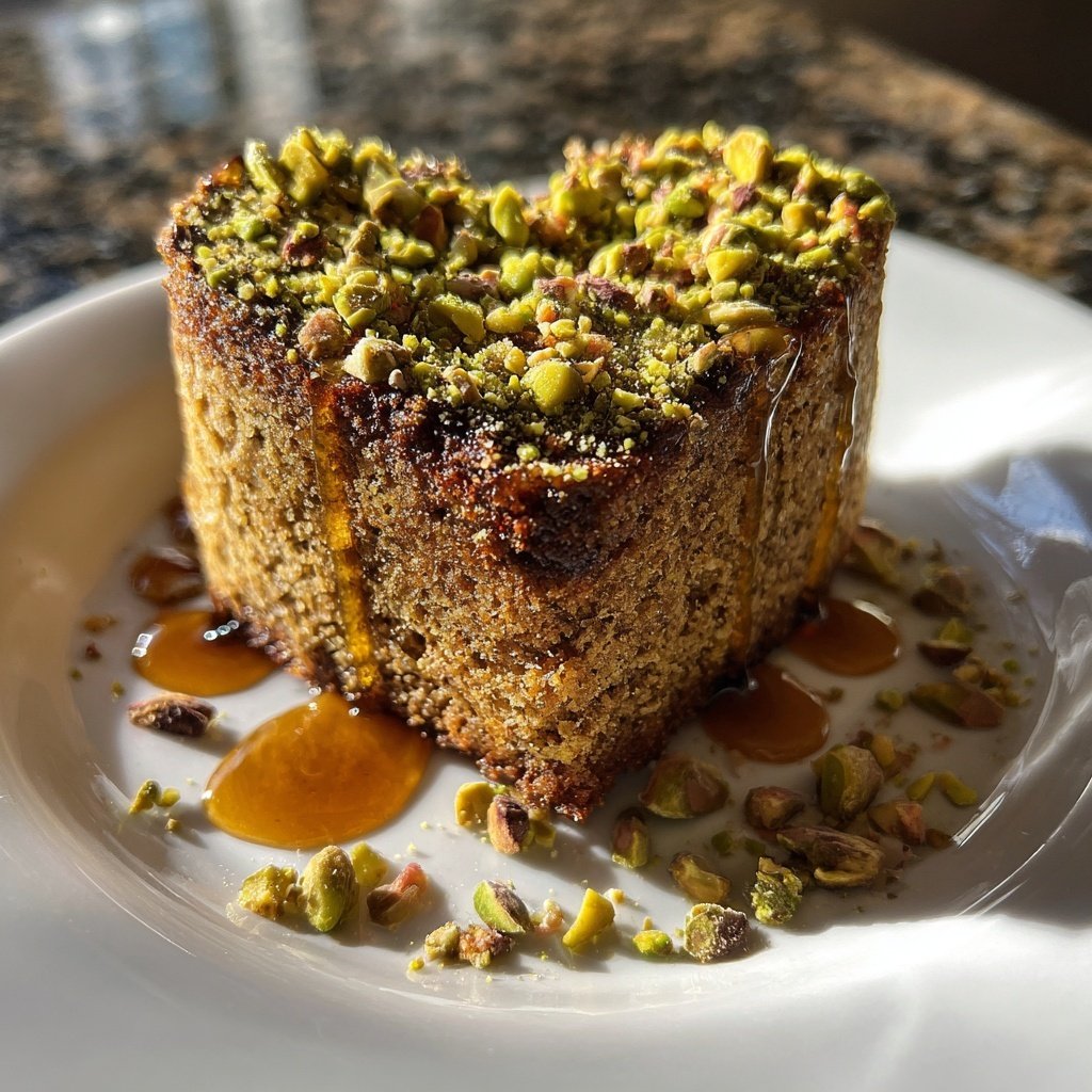 Mini Heart Cake with Pistachio