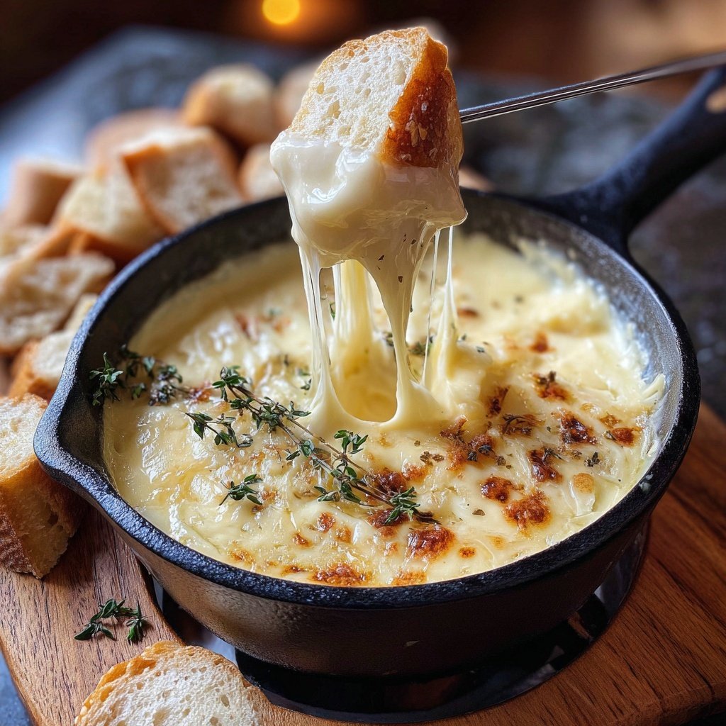 Fondue with Camembert and Thyme