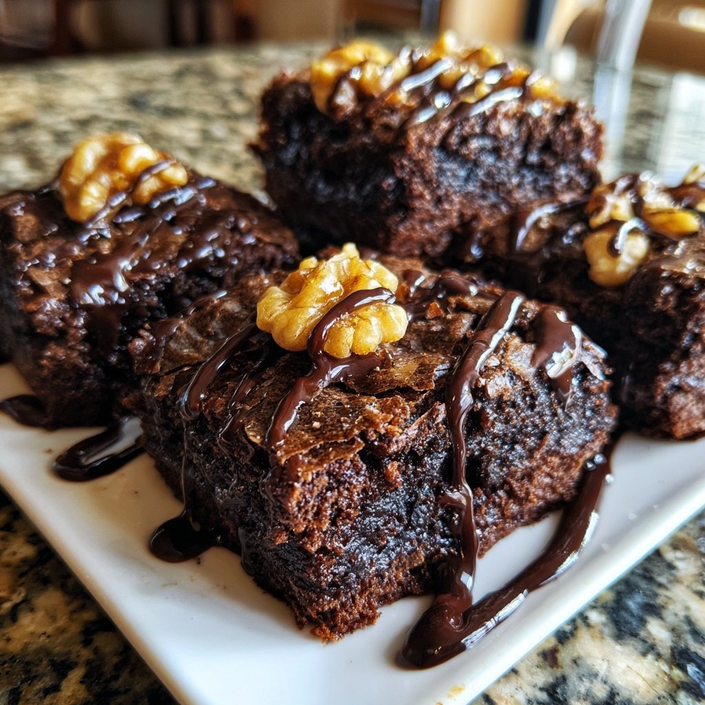 Chewy Brownies Using Sourdough Starter