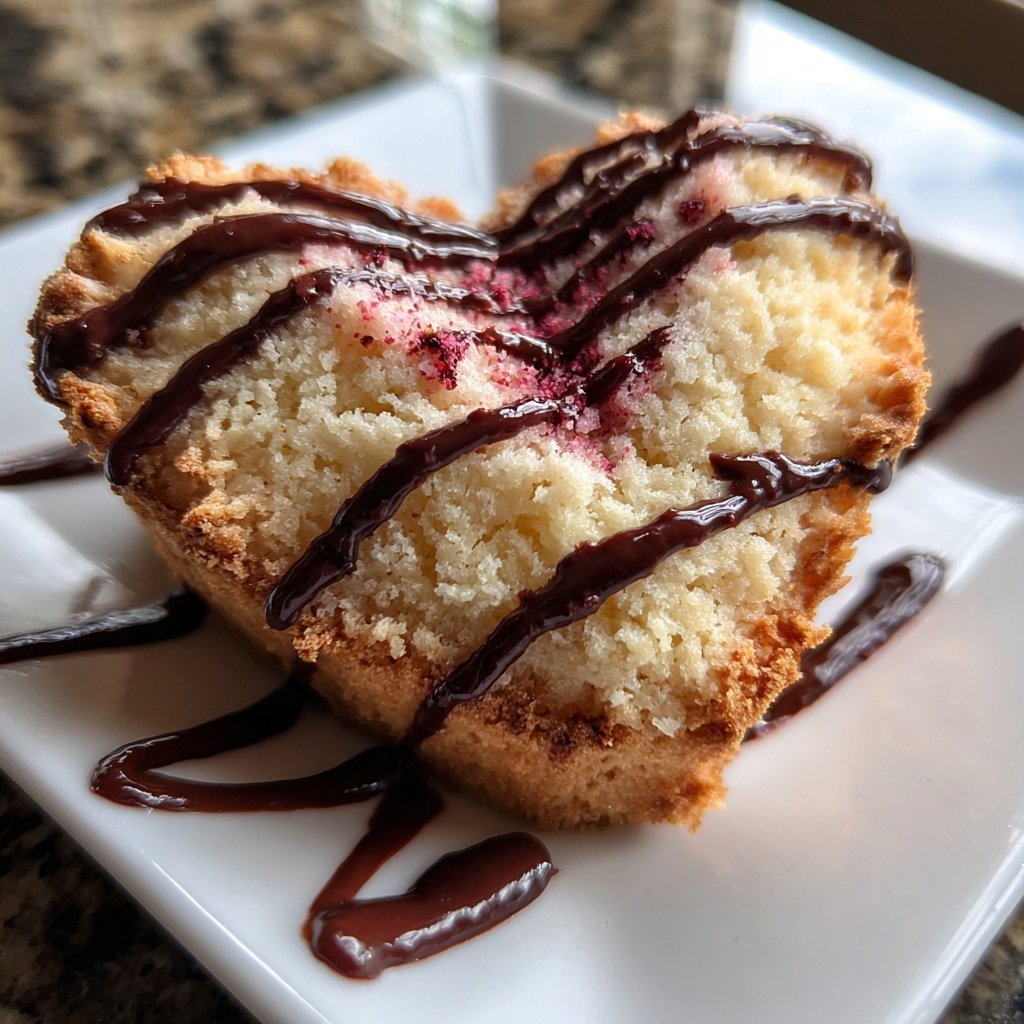 Mini Heart Cake with Chocolate Strawberry Cream