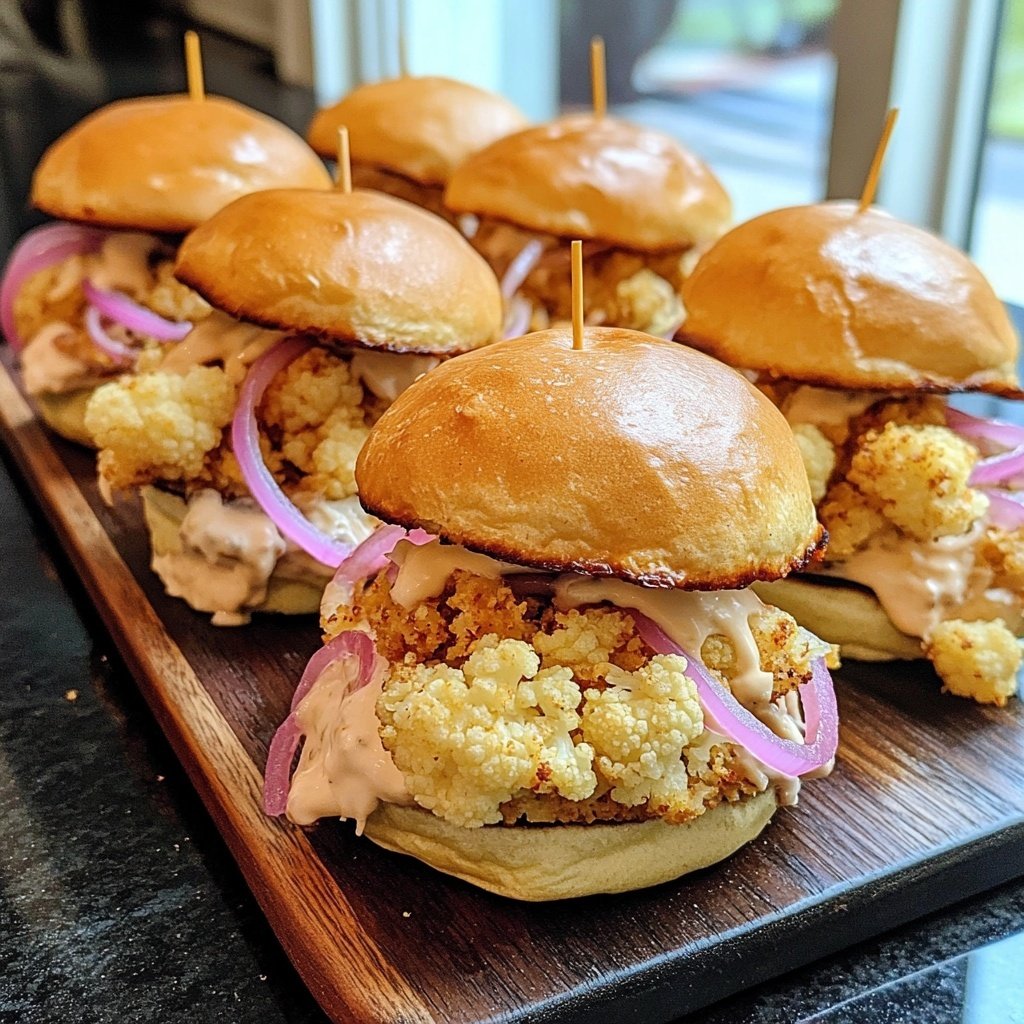 Sliders with Crispy Cauliflower
