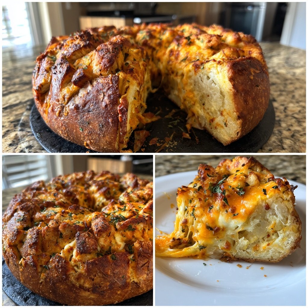 Super Bowl Party Food Cheesy Pull Apart Bread