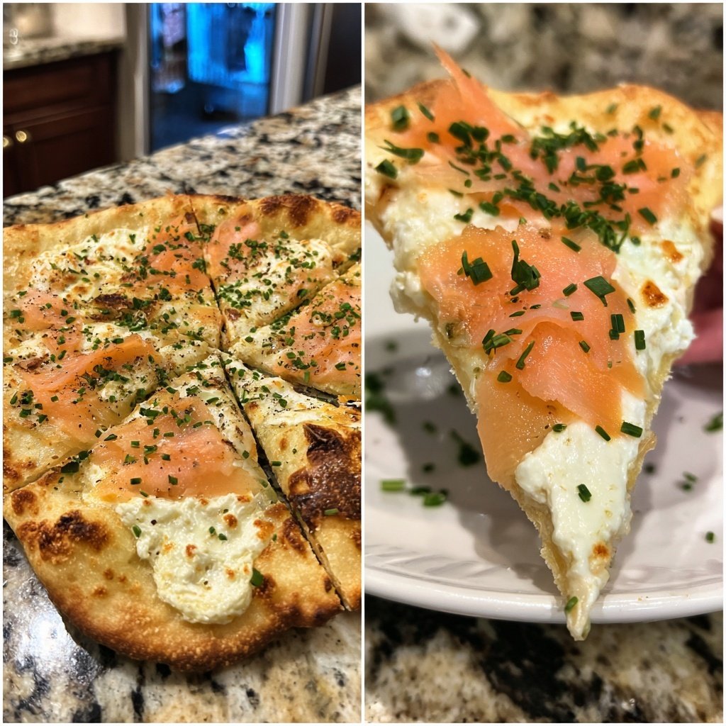 Flammkuchen with Smoked Salmon