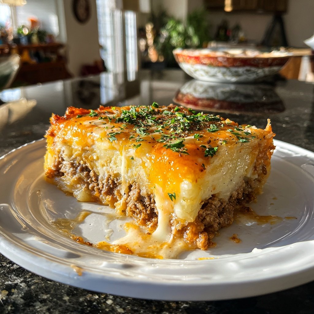 Ground Beef And Potato Casserole