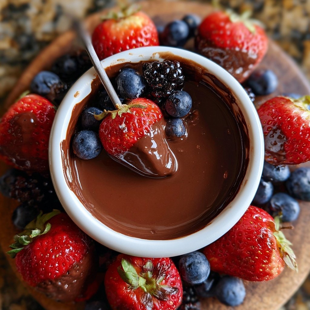 Chocolate Fondue with Fresh Berries