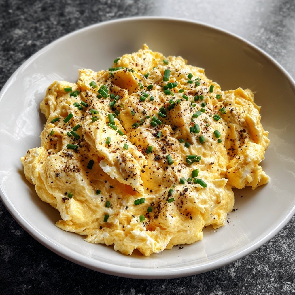 High Protein Scrambled Eggs With Cottage Cheese