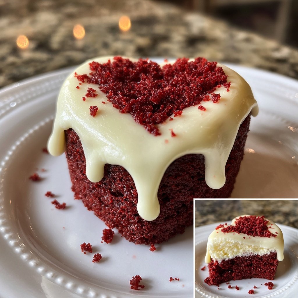 Mini Heart Cake with Red Velvet