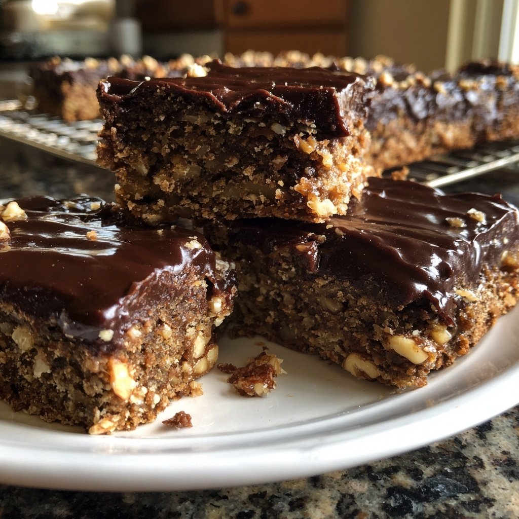 Chocolate Date Nut Squares