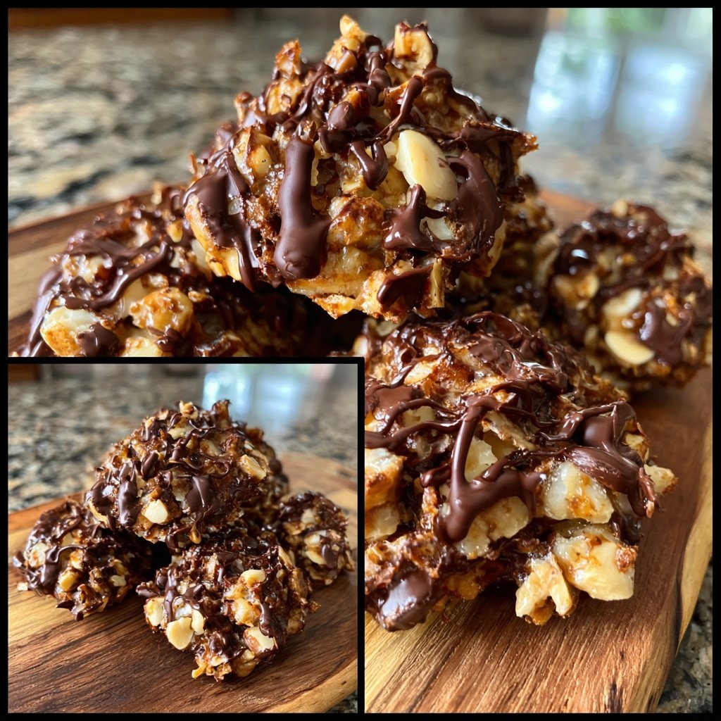 Chocolate Hazelnut Coconut Clusters
