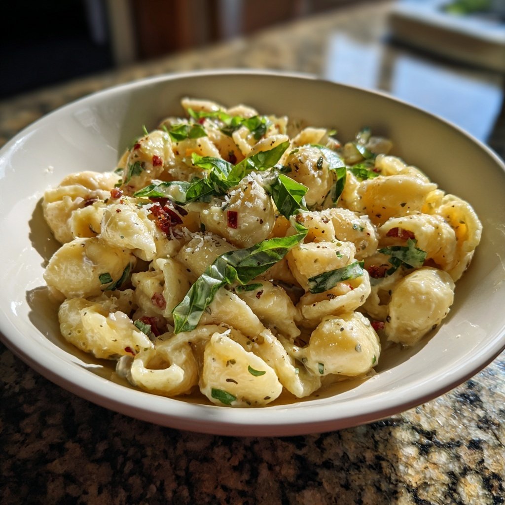 Creamy Lemon White Bean Pasta Bowl