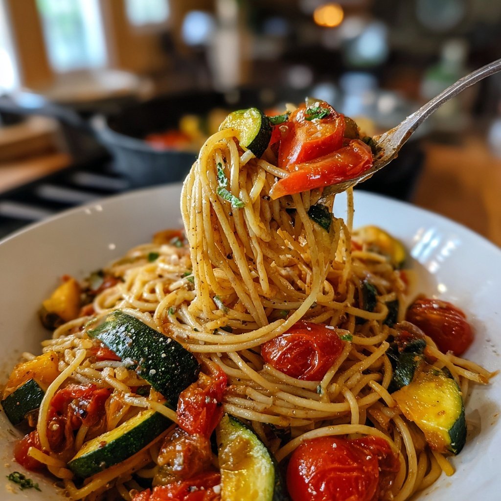 Valentine Dinner Roasted Veggie Pasta