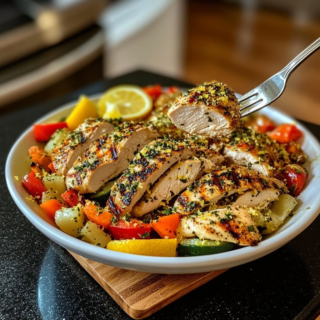 Grilled Lemon Herb Chicken Bowl