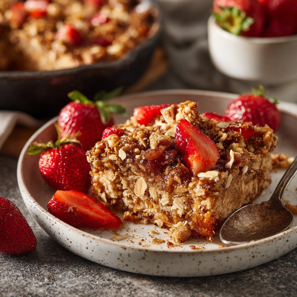 Baked Oatmeal With Strawberries