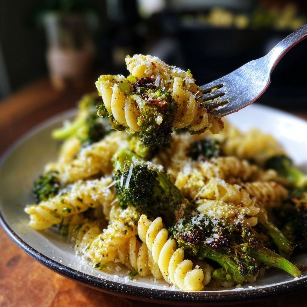 Roasted Broccoli Veggie Pasta